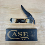 Case Peach Seed Jig Amber Bone RussLock® Knife